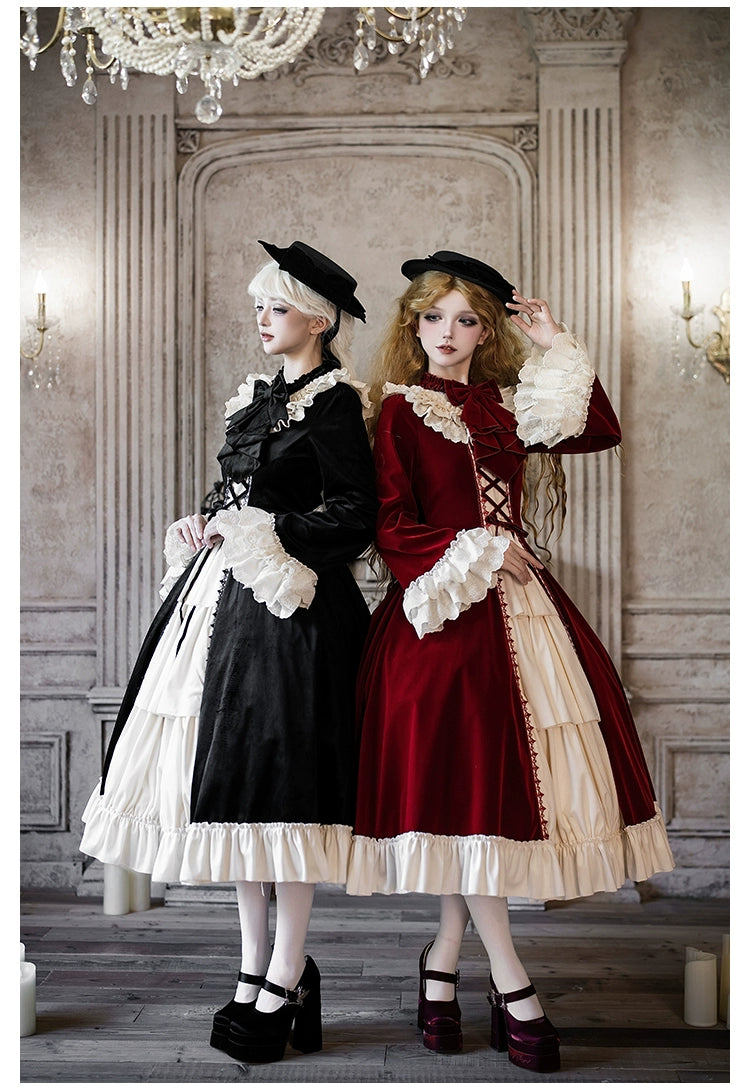 The Nutcracker - Winter Classic Lolita OP Dress, Front Opening 44385:806422