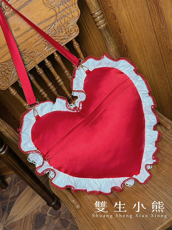 Shuang Sheng Xiao Xiong - Bite The Cake - Sweet Lolita Accessories, Red & White Polka Dots 43602:781280