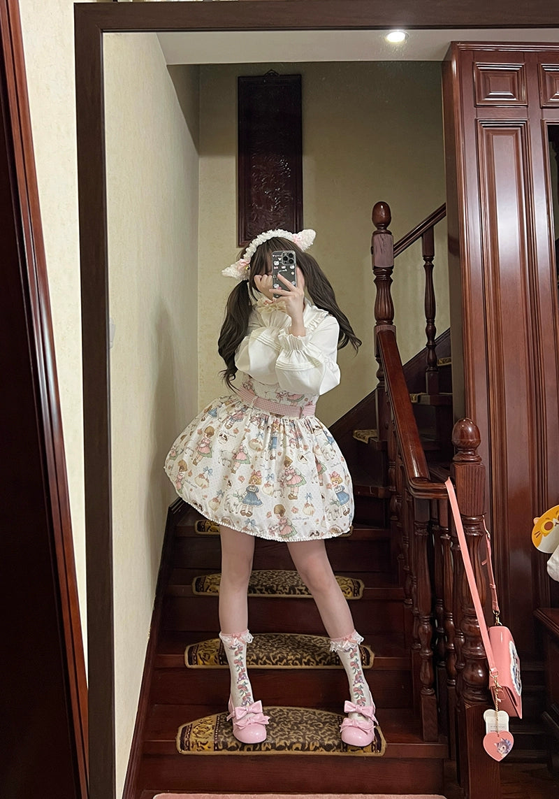 Beauty Bunny~Kawaii Lolita Shoes Low Heels Round Toe PU Shoes 36074:509184