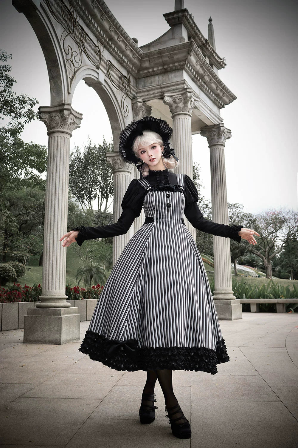 Miss Point - Classic Lolita JSK Customized Stripe Lolita Dress 40842:681046