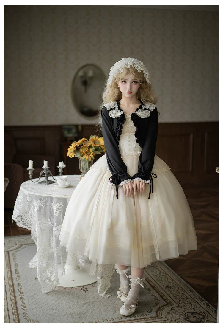 Confession Poem - Classic Lolita Corset JSK Set, Lace & Bows