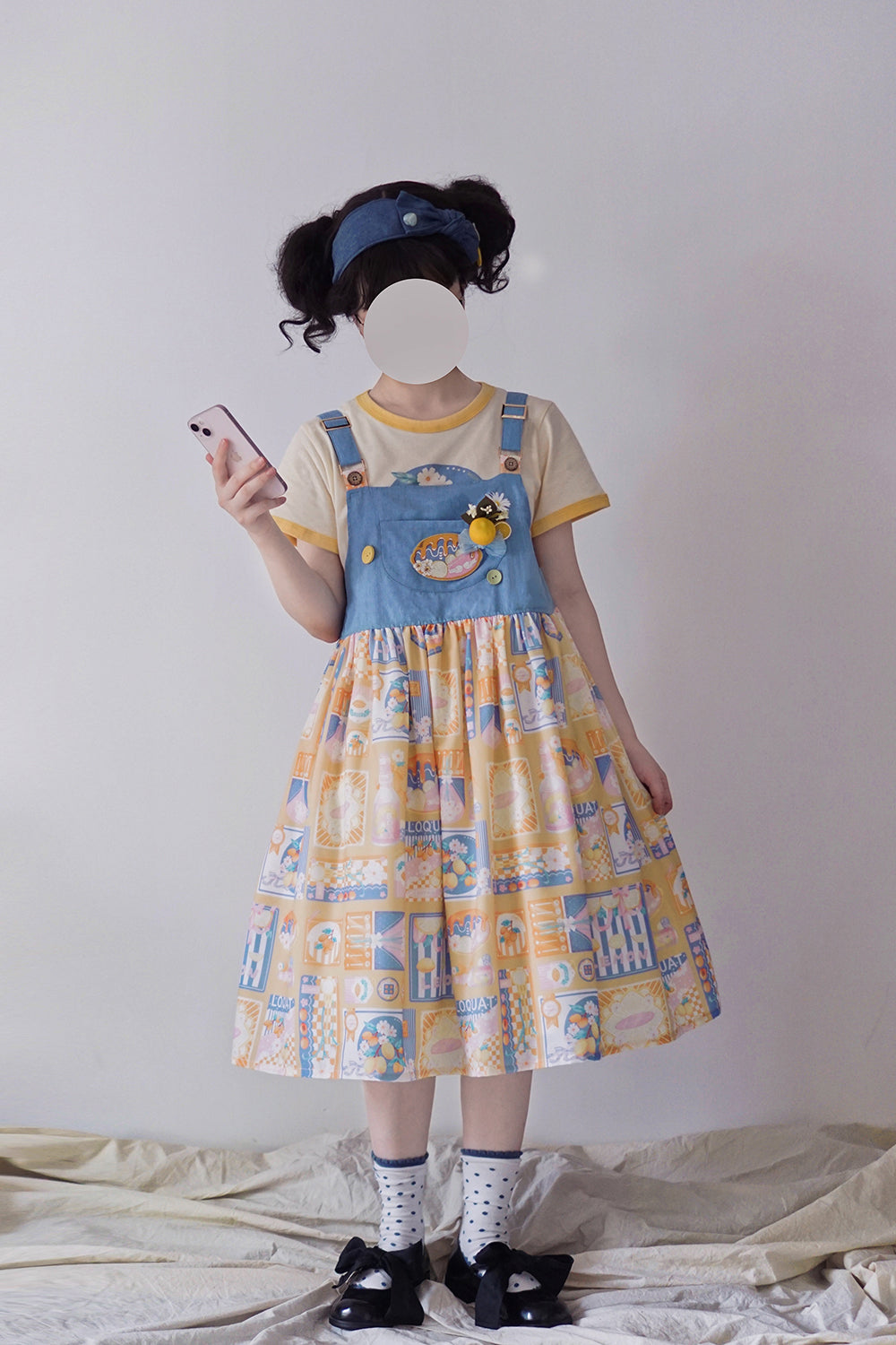 Miss Point~Daisy Lemon~Kawaii Lolita Lemon Print JSK Customized 21508:310732