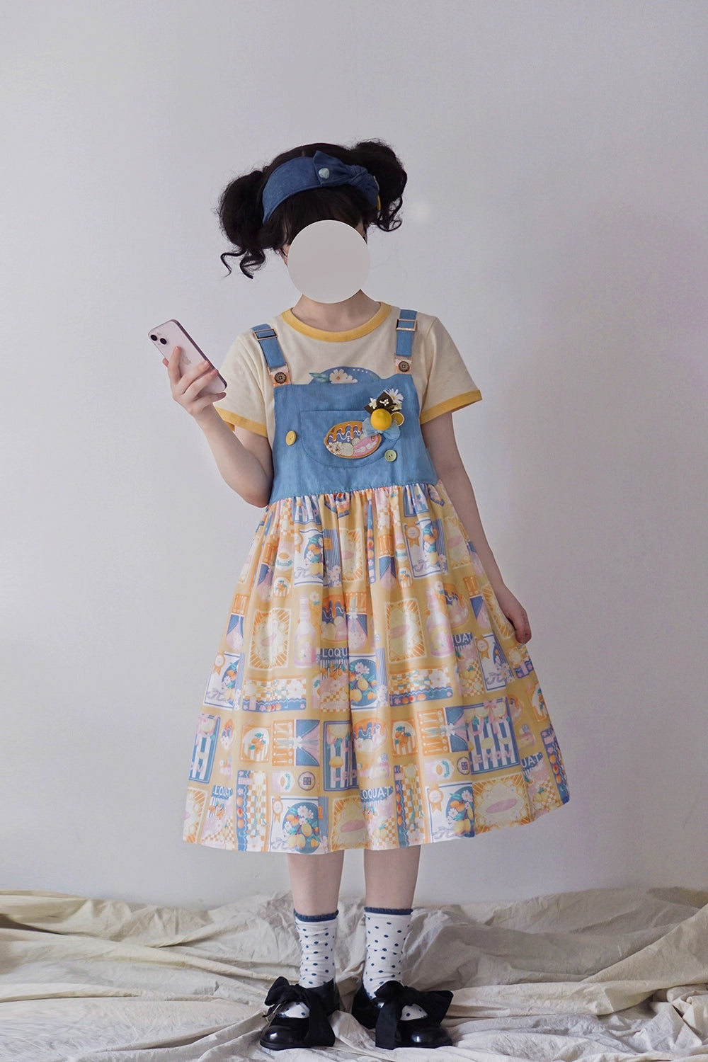Miss Point~Daisy Lemon~Kawaii Lolita Lemon Print JSK Customized 21508:310746