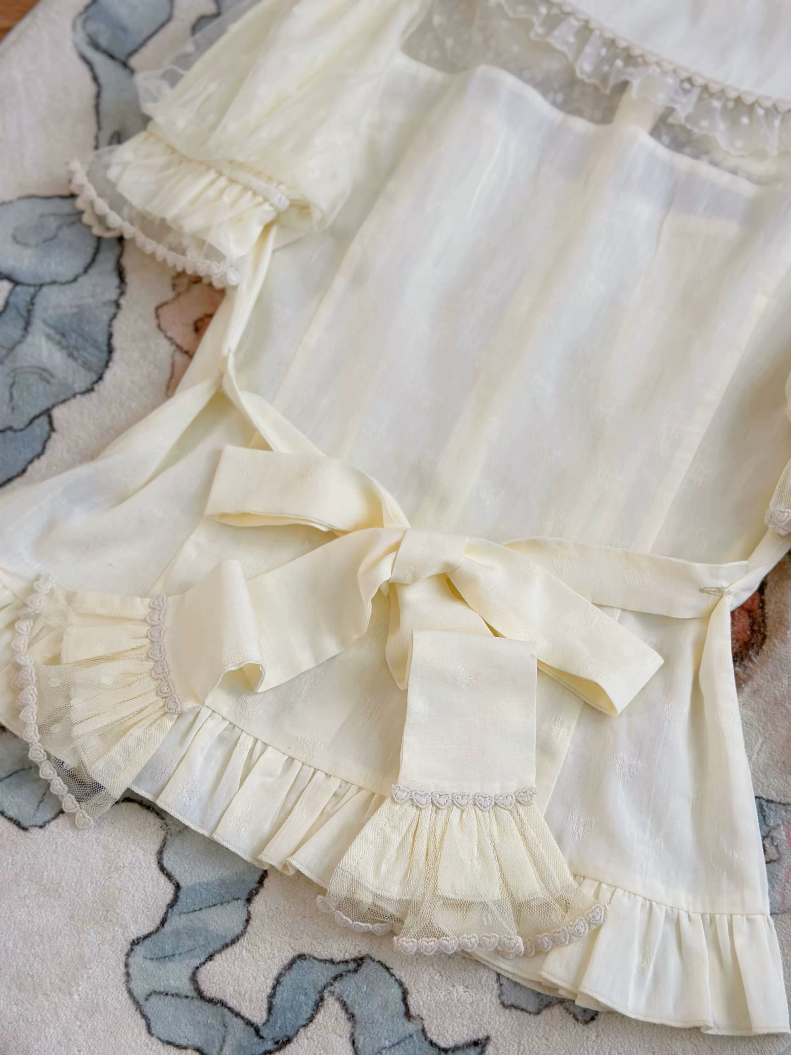 Magic Tea Party - Little Heart - Cotton Lolita Shirt Versatile Puffy Sleeve Blouse