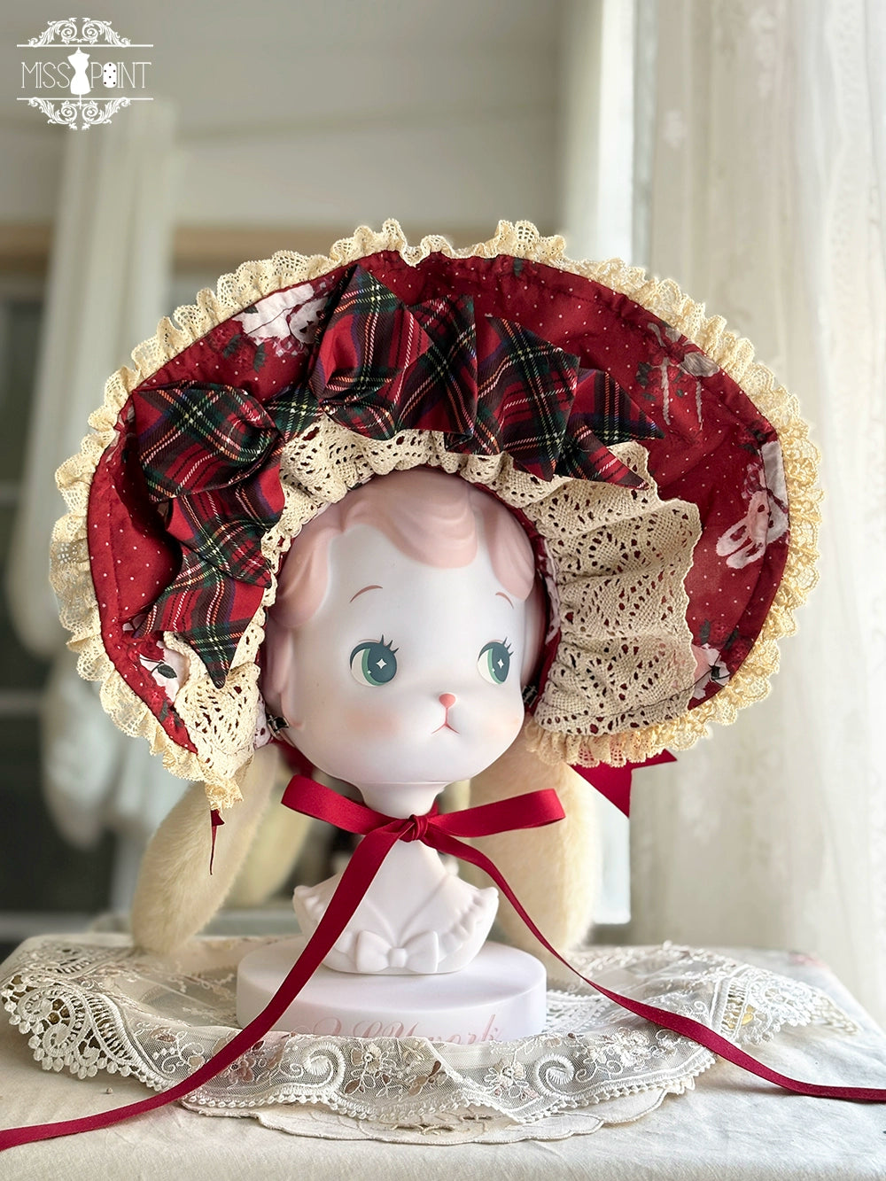 Miss Point - Forest Berry Bunny - Classic Lolita Accessory Cute Rabbit BNT KC and Brooch Red Rabbit Ear BNT Only