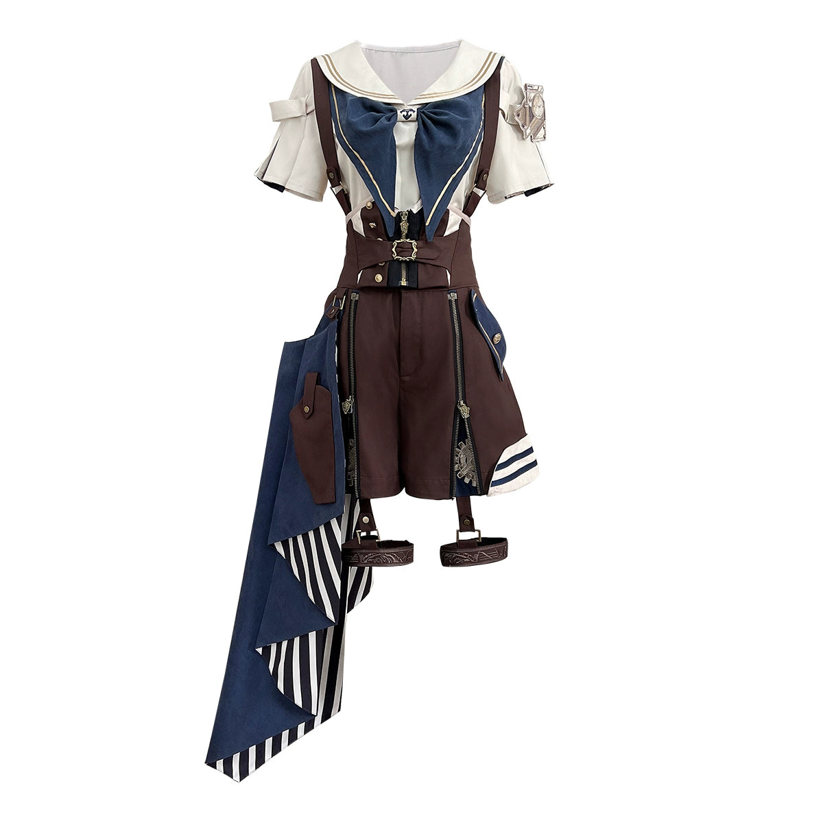 Designer's Gift~Voyager's Daily~Ouji Lolita Suspender Shorts Set with Shirt & Trailing (L M S) 42828:754627
