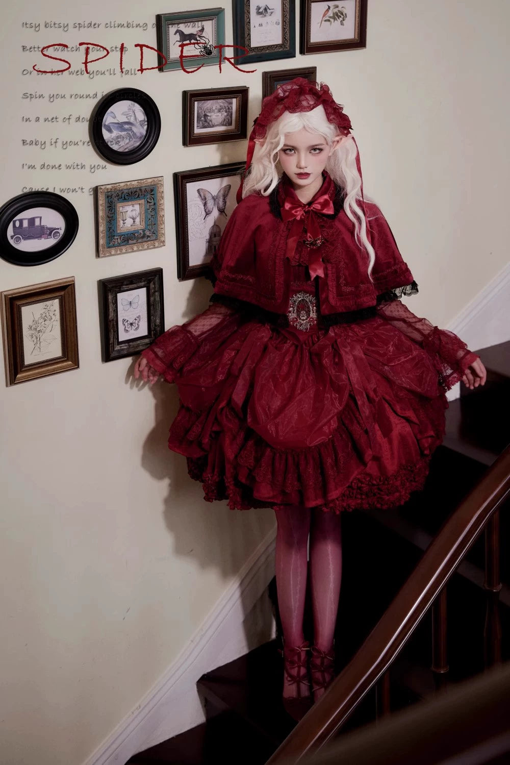 Moon River - Moonlit Spider - Gothic Lolita SK & JSK Dress Outfit Set 44232:799701