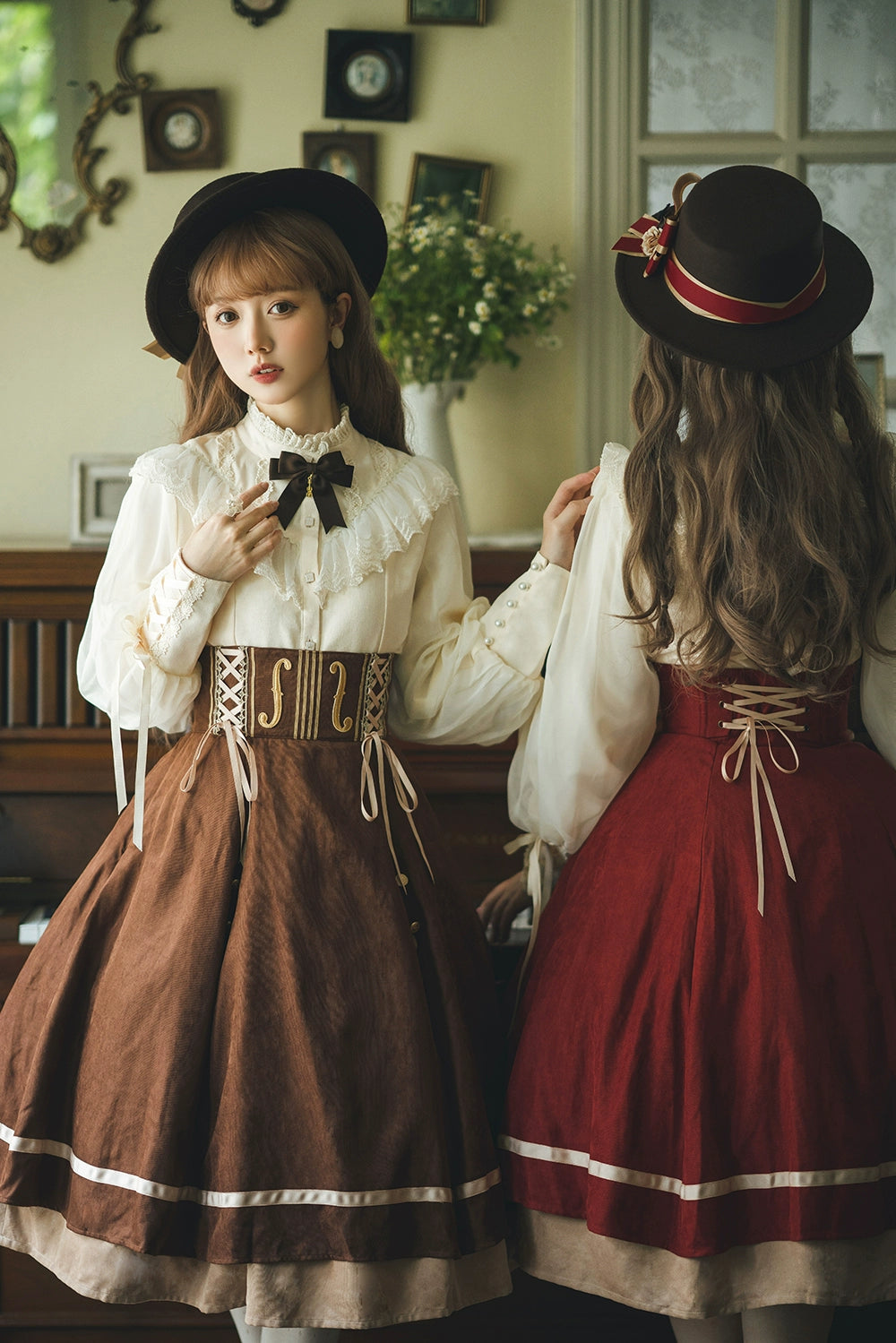 Miss Point~Golden Movement~Elegant Lolita Fishbone Skirt Customized 32242:381450