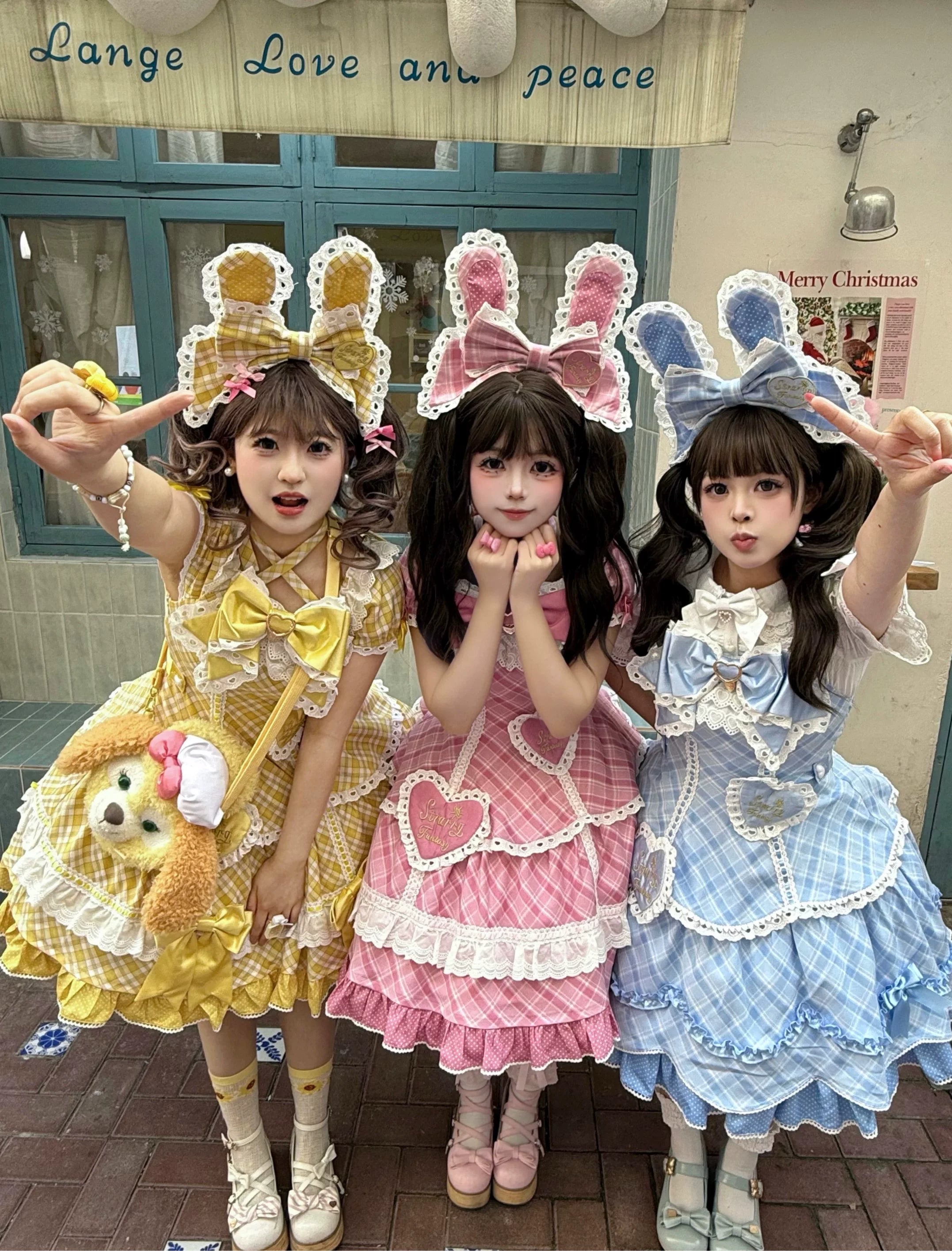 Shibuya Honey - Plus Size Sweet Lolita Plaid OP & JSK Dress 45210:840356