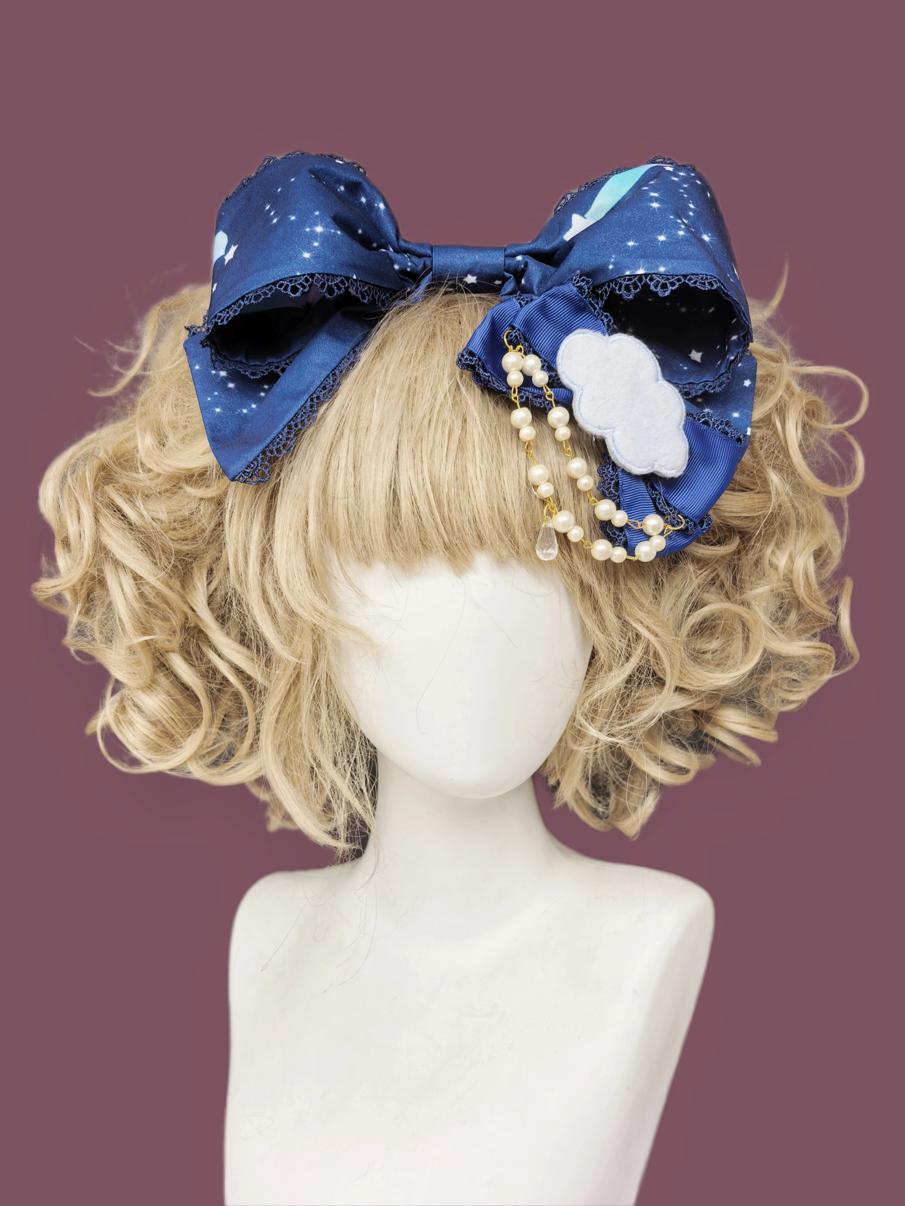 Sleepy Bear - Kawaii Lolita Bear and Star Printed Dress 45663:857693
