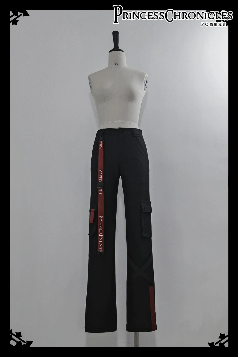 Princess Chronicles - Nameless Blade - Waste Soil Ouji Lolita Slim Black Pants 34566:462236