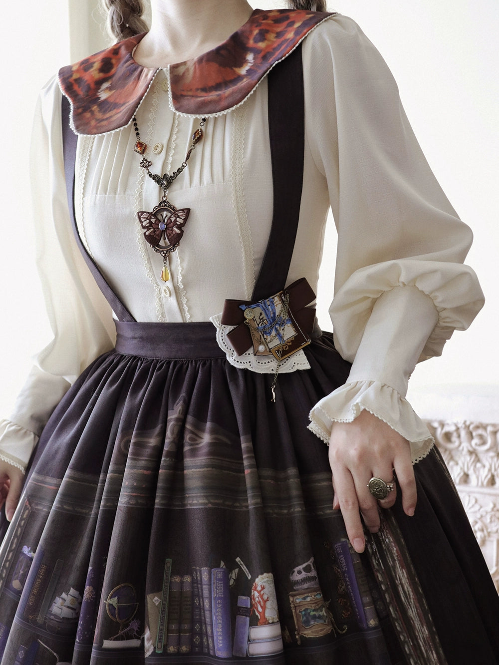 Miss Point - German Bookshelf - Classic Lolita SK, Detachable Suspenders 44026:791849