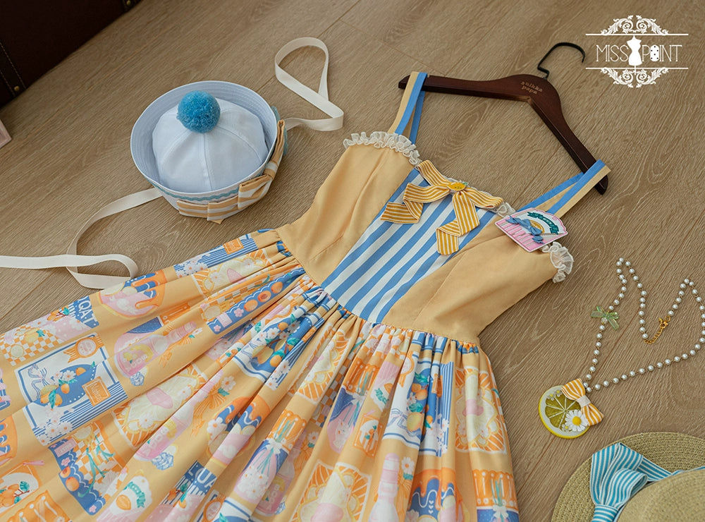Miss Point~Daisy Lemon~Daily Lolita Lemon Print JSK Customized 21502:310636
