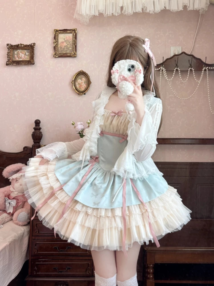 Mist Cardigan - Lightweight Sweet Lolita Bolero, Ruffle Details 44496:810965