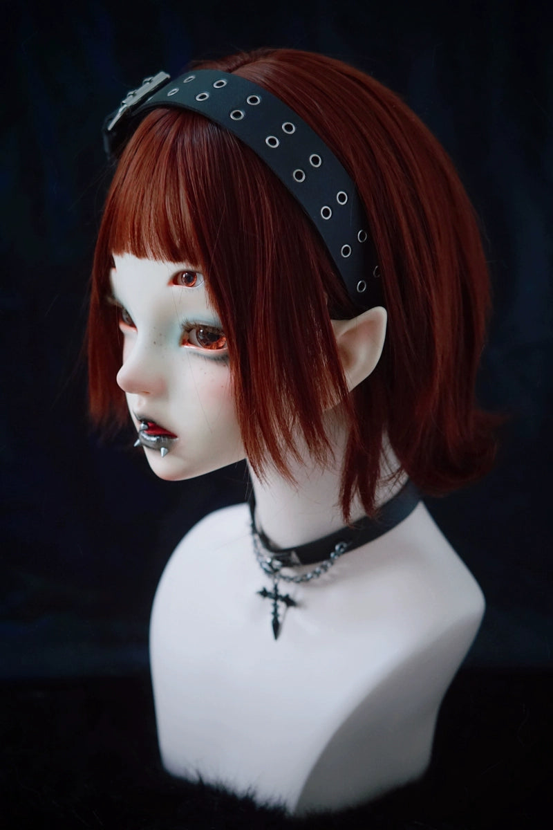 Strange Sugar~Gothic Lolita KC Faux Leather Punk Lolita Hair Accessories 36648:533500