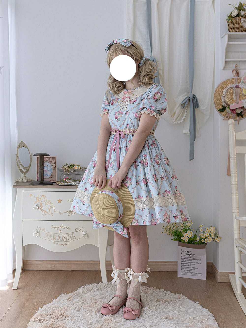 Miss Point~Customized Elegant Lolita OP Dress Cute Daily Girl Short Lolita Dress 35670:519626