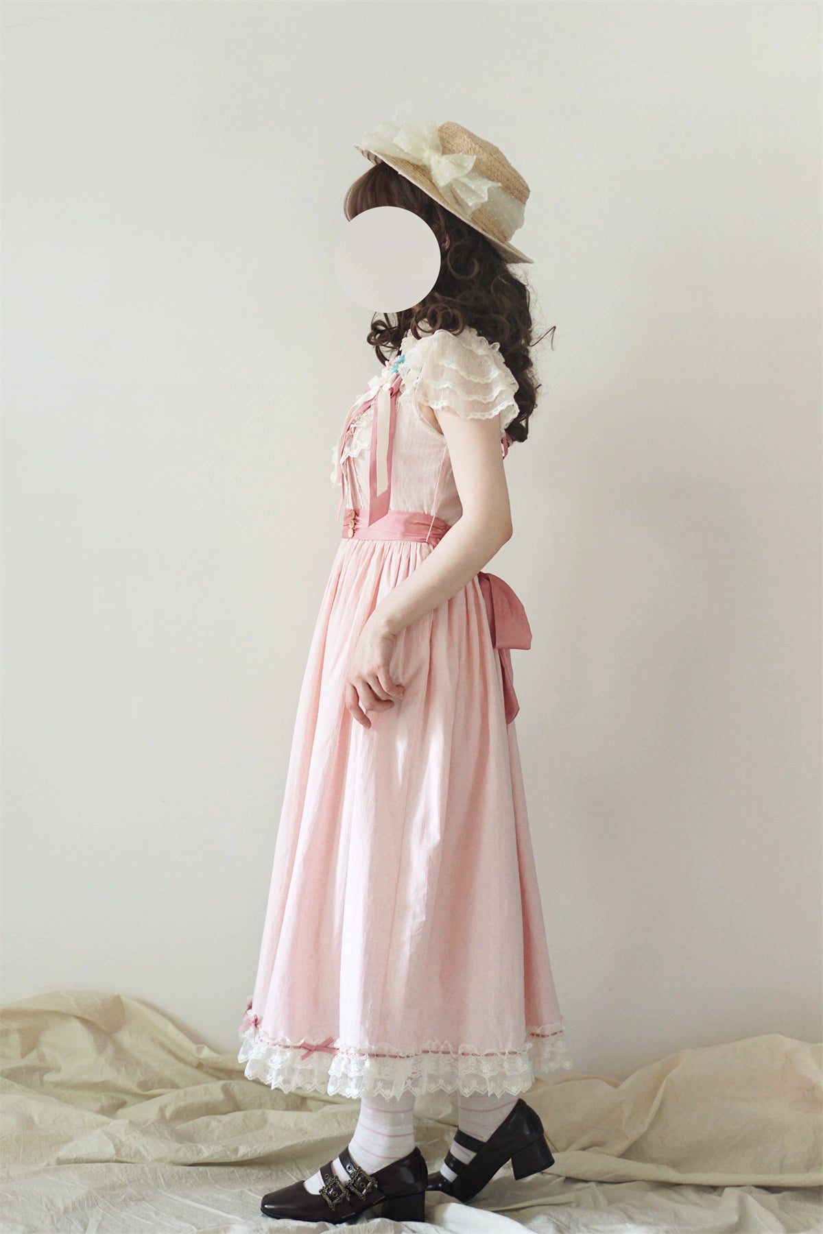 Uncle's Workshop - Fluttering Cherry Spring Strings - Cotton Sweet Lolita JSK Dress 42196:776724