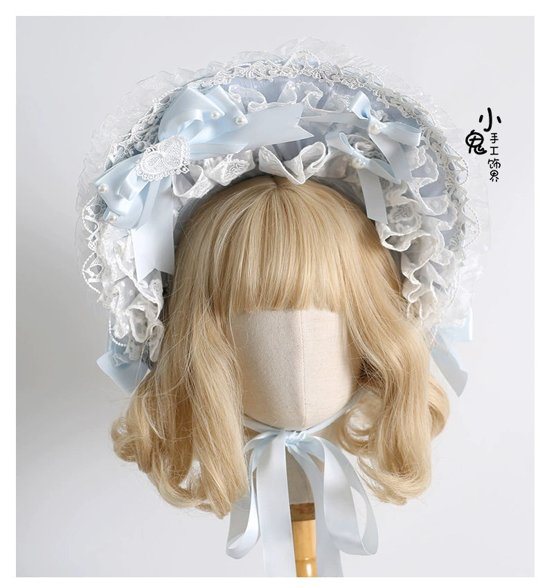 Xiaogui - Blue Sweet Lolita Lace Hair Accessory 43125:766495