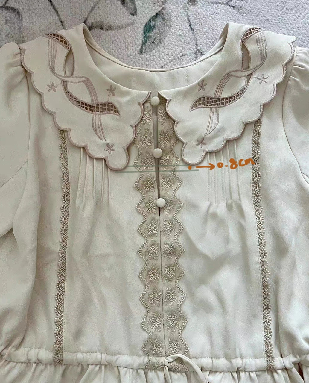 ZeeYe~Night Rose~Classic Lolita Shirt Double Layer Bow Embroidered Versatile Blouse 38648:593836