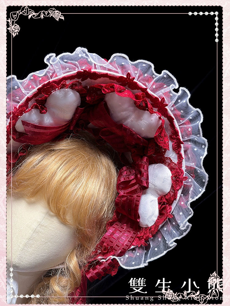 Shuang Sheng Xiao Xiong - Heart of Love - Lace Sweet Lolita Accessory Set 44308:803705