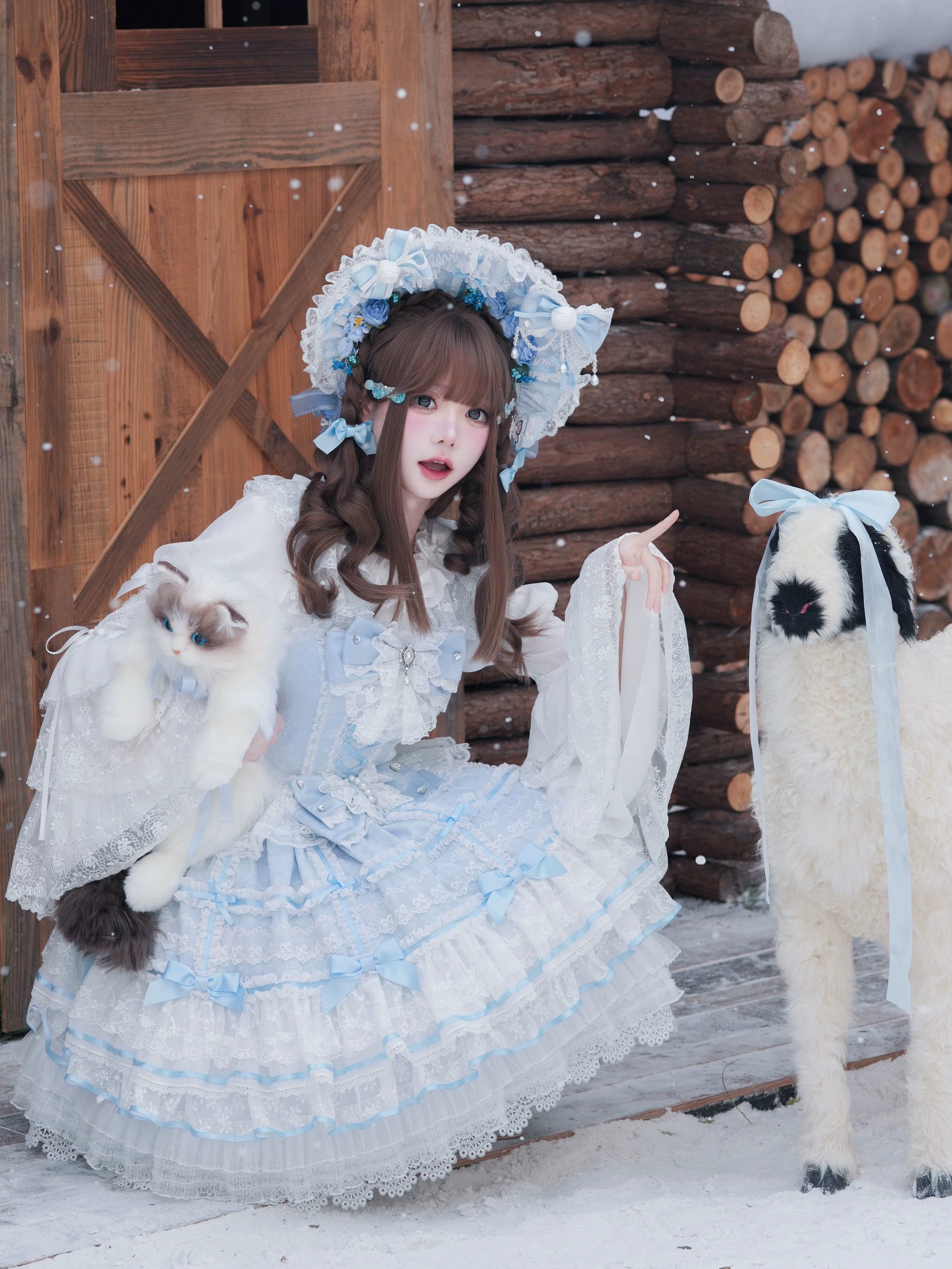 Flower Banquet - Wishing Star - Sweet Wedding Lolita JSK Bridal Lolita Dress 41860:716178