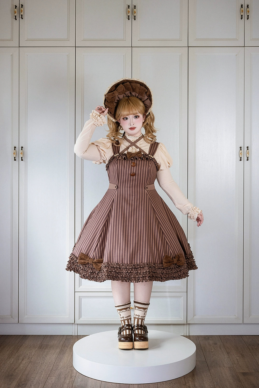 Miss Point - Classic Lolita JSK Customized Stripe Lolita Dress 40842:681030