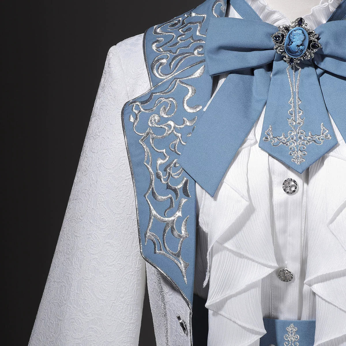 Your Princess - Lunar Paladin - Embroidered Ouji Lolita Tailcoat Set