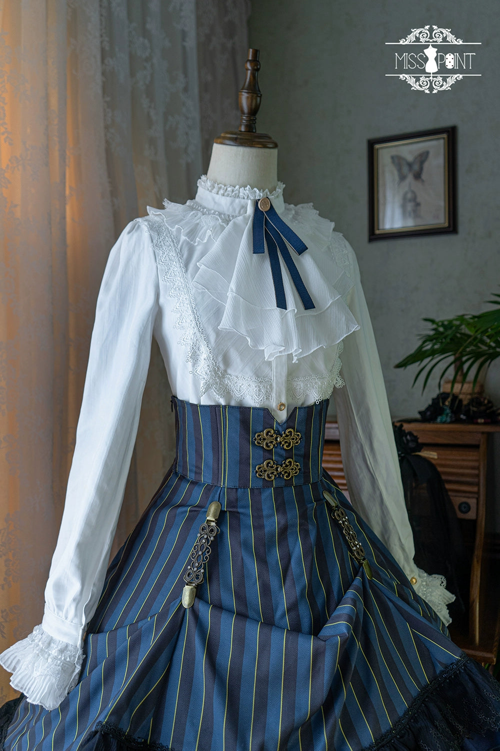 (Buyforme)Miss Point~Custom-Made Lolita Elegant Stand Collar Lolita Shirt 21546:312852