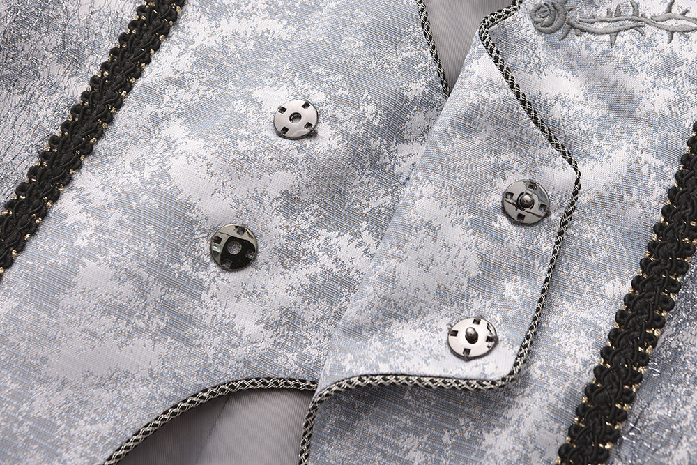 Immortal Thorn~Eternal Treasure Voyage~Sleeveless Ouji Lolita Vest Coat with Rose Embroidery 42744:751714