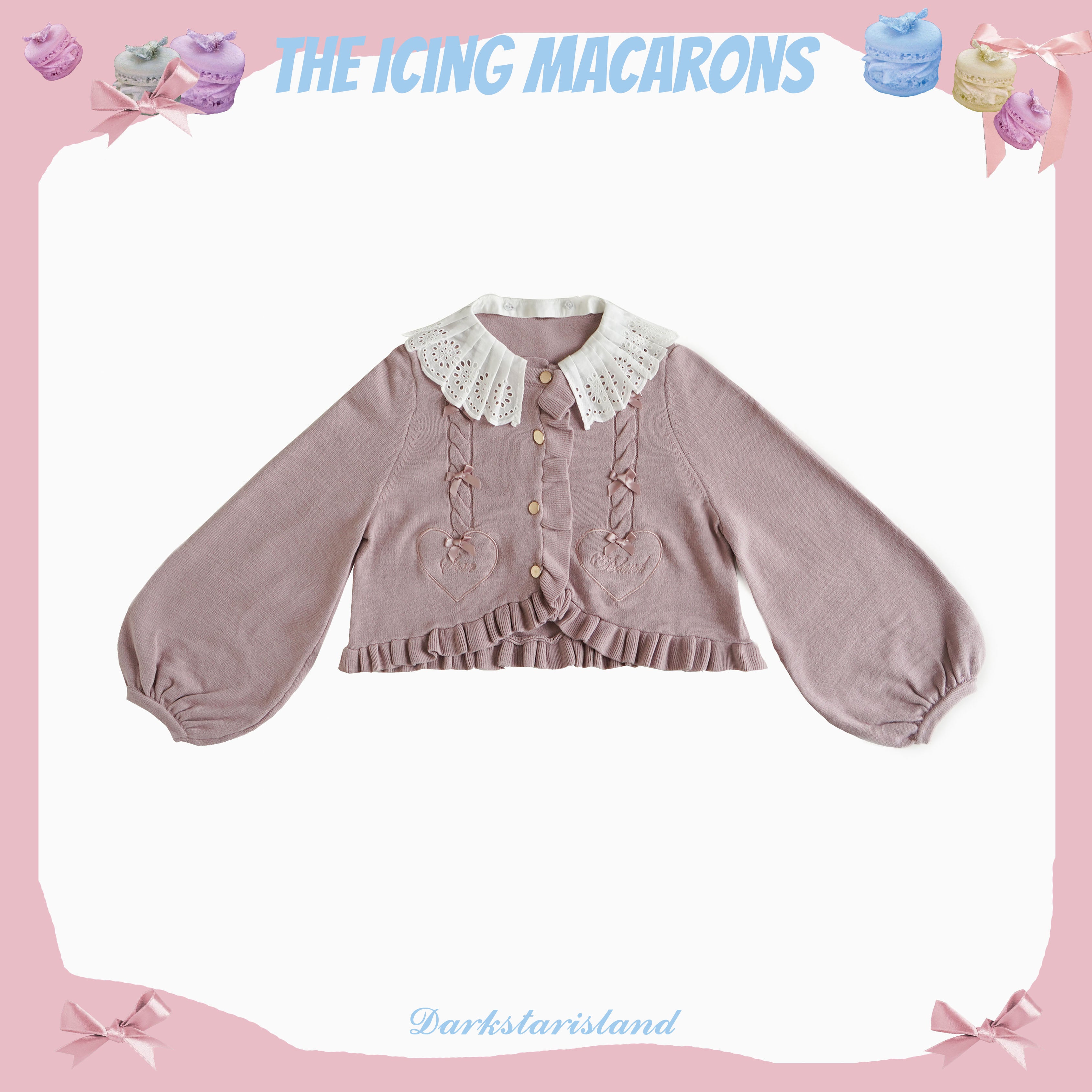 (BFM)Dark Star Island~Sugar Frost~Sweet Lolita Cardigan Knit Embroidered Sweater 34274:449642