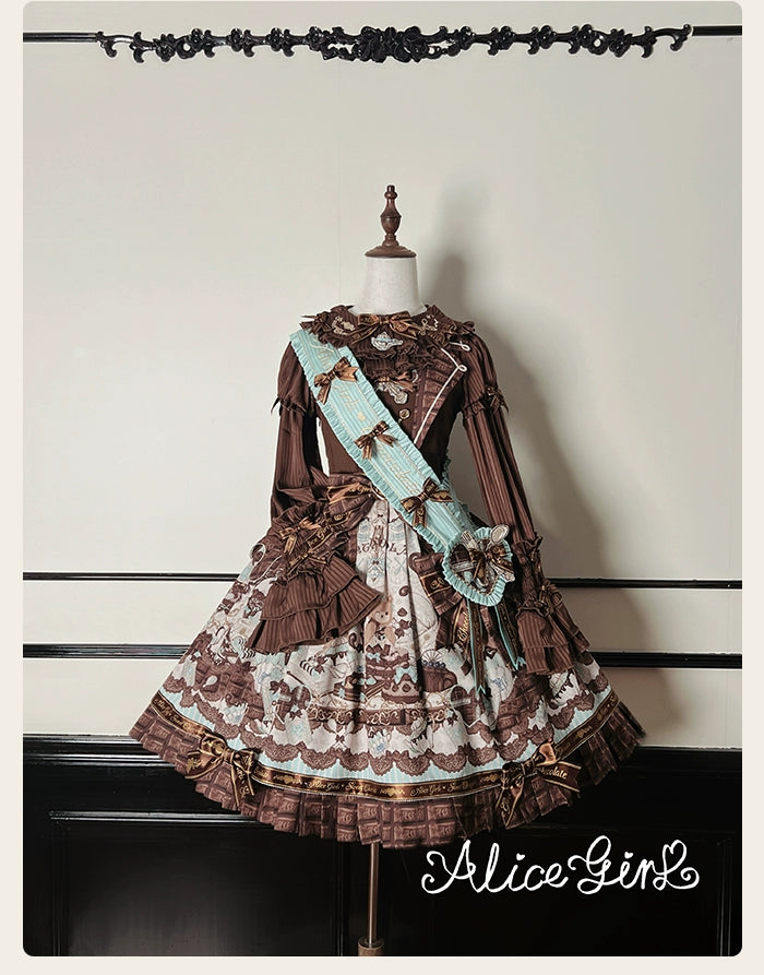 Alice Girl - Bear Chocolate Bar - Kawaii Lolita Headdress Set