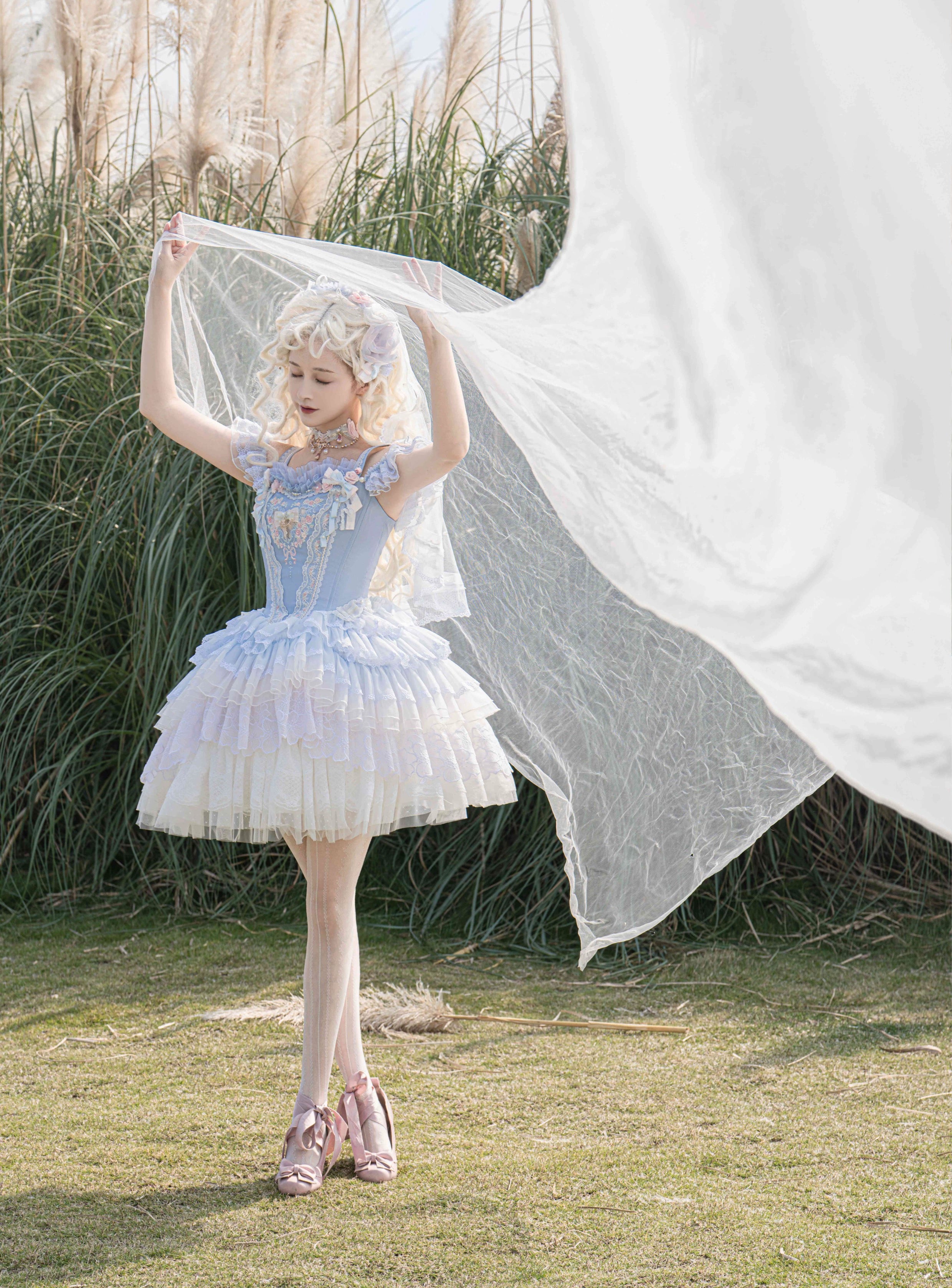 (BFM)Garden Cat~Dreamy Dance Gorgeous Lolita JSK and SK 33494:426880