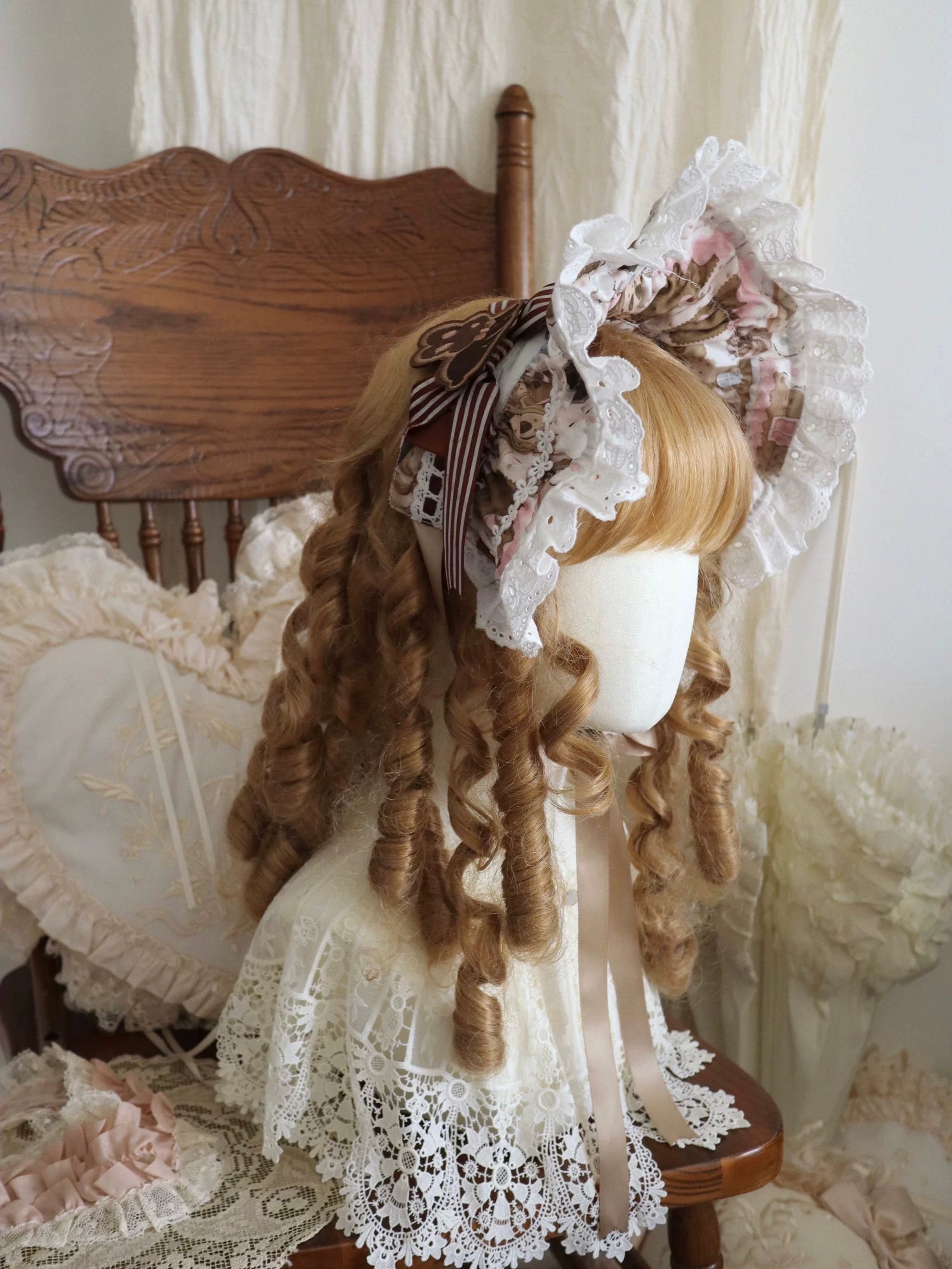 Bunny Gingerbread House - Kawaii Lolita Printed OP Dress with Bows (2XL L M S XL) 45275:843144