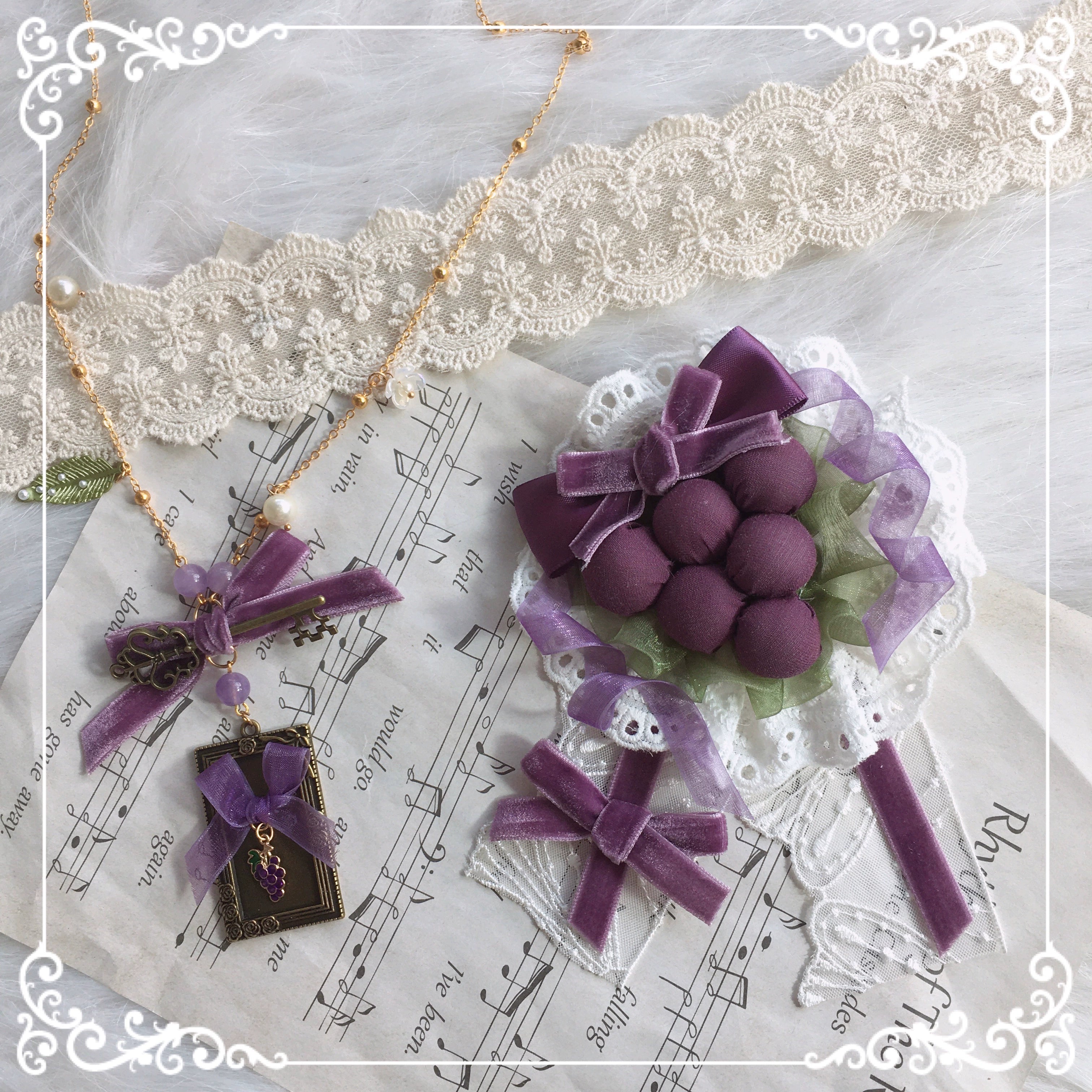 (Buyforme)Chestnut Lolita~Louvre Vineyard Accessory Hairband Retro Lolita KC 28850:323056