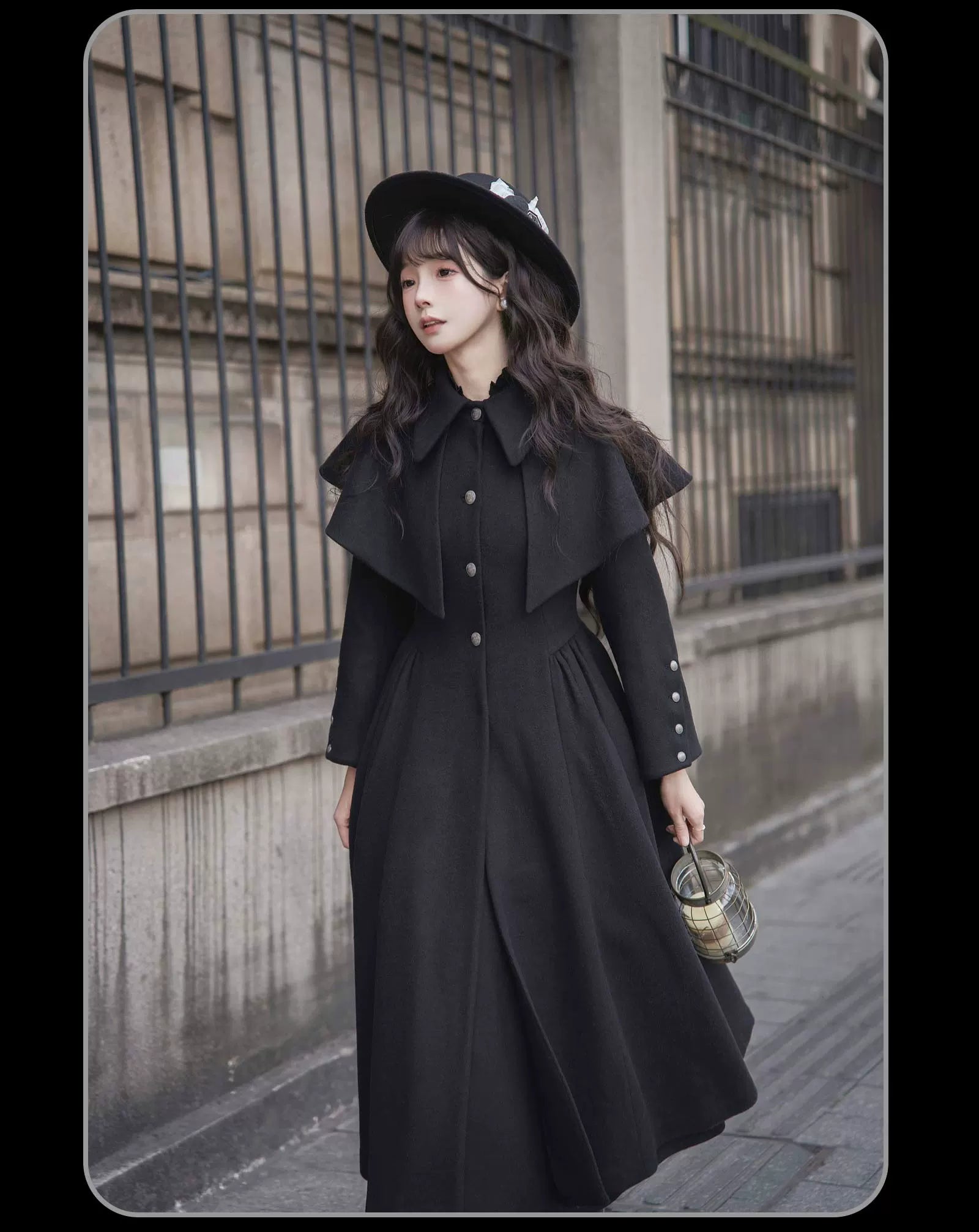 The Seventh Tenet - Classic Lolita Wool SK Set, Detachable Cape