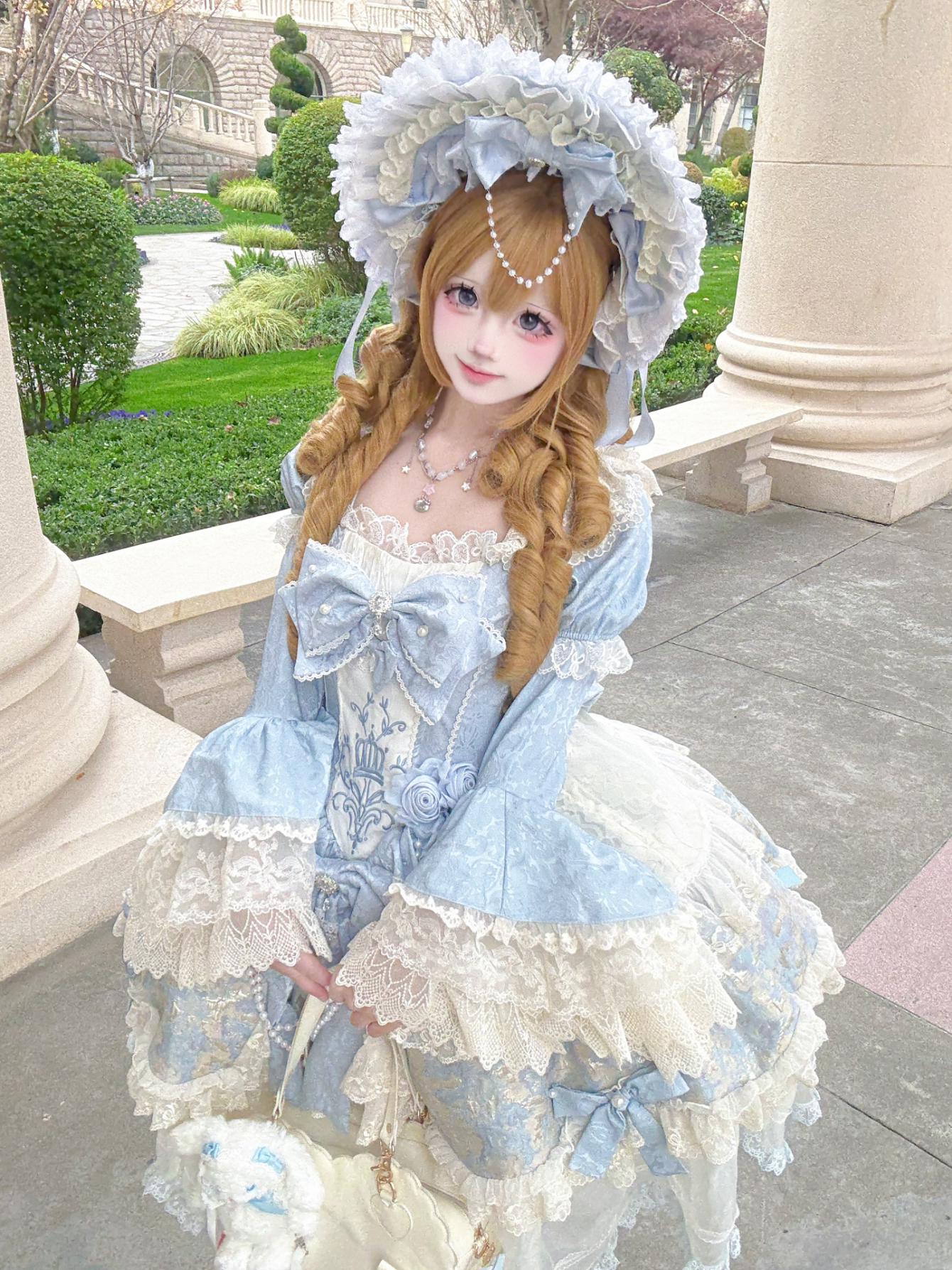 Cloris's Kiss - Gorgeous Sweet Lolita OP Dress, Detachable Hand Sleeves 44642:816932