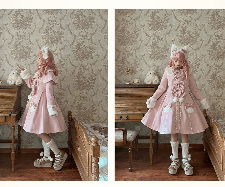Sakurahime - Sweet Cookie - Sweet Lolita Coat Detachable Cape Pastel Outwear