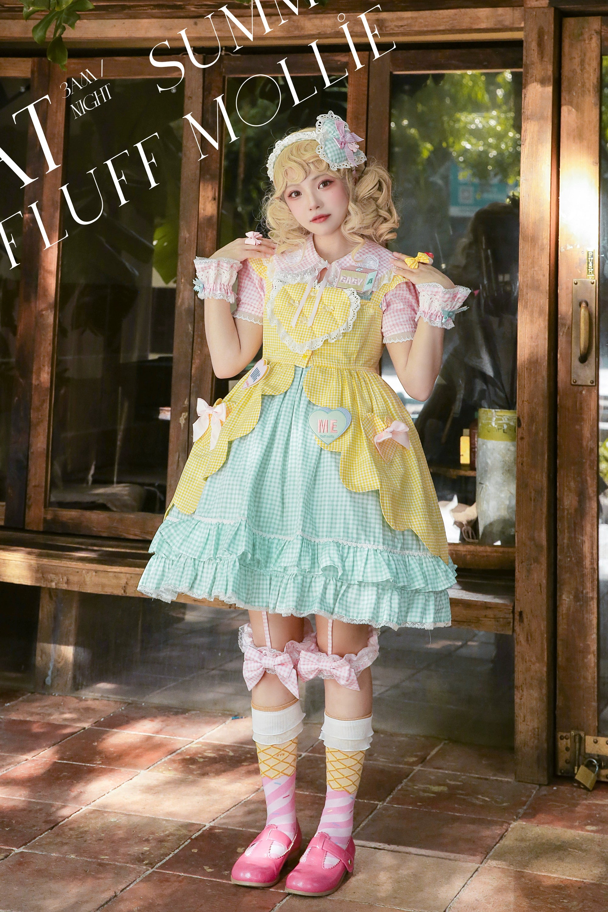(BFM)Fluff Mollie~Bean Breakfast~Sweet Lolita Overskirt Daily Daily Petaled Skirt 33148:407548