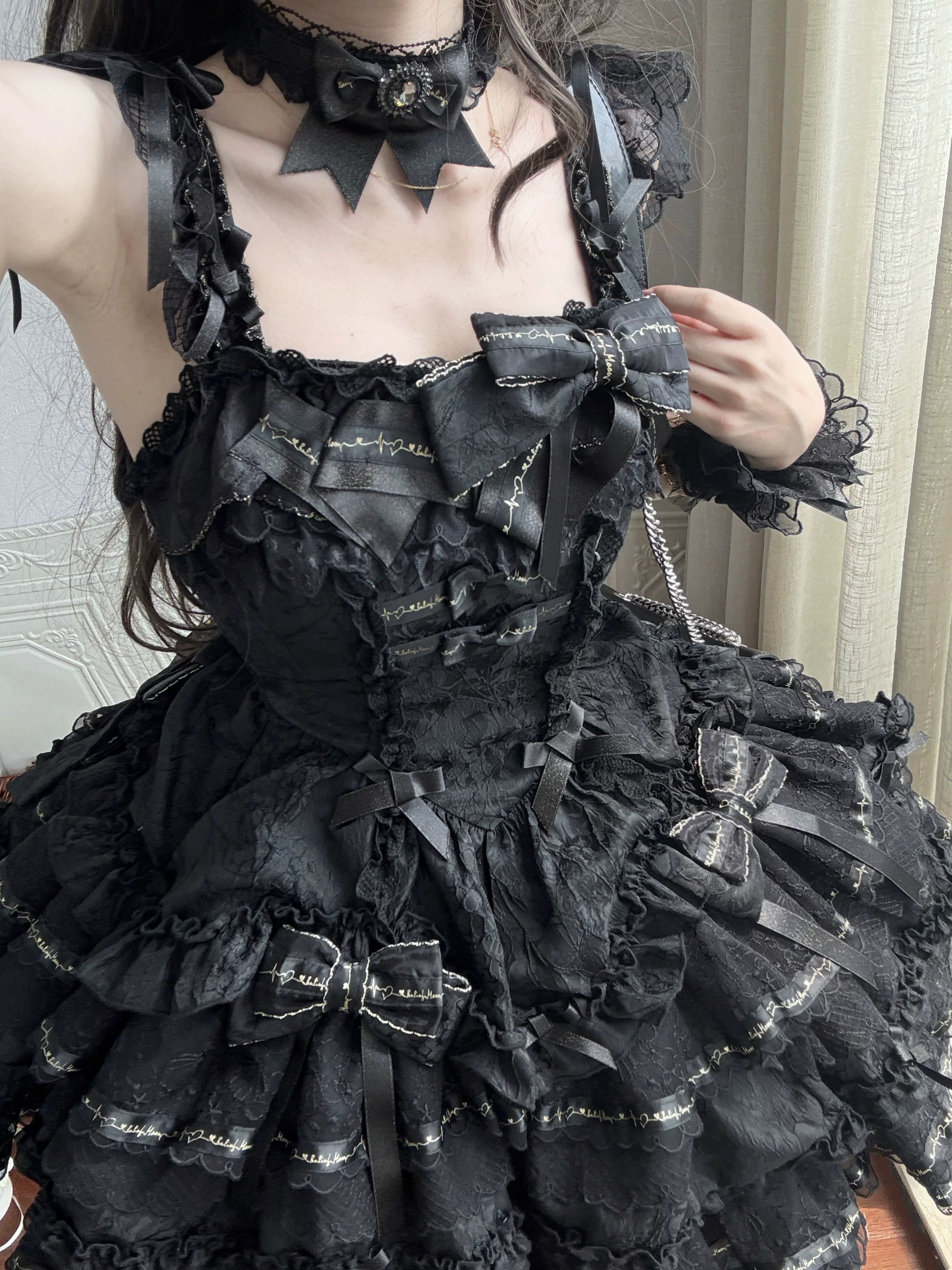 Luminous Whisper - Sweet Lolita Princess Jumper Dress, Layered Hem