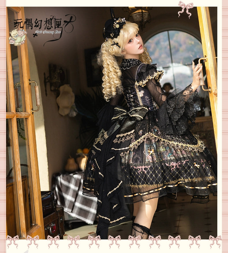 YingLuoFu - Doll Fantasy Box - Sweet Lolita JSK Dress & Tulle Blouse Set 44261:801491
