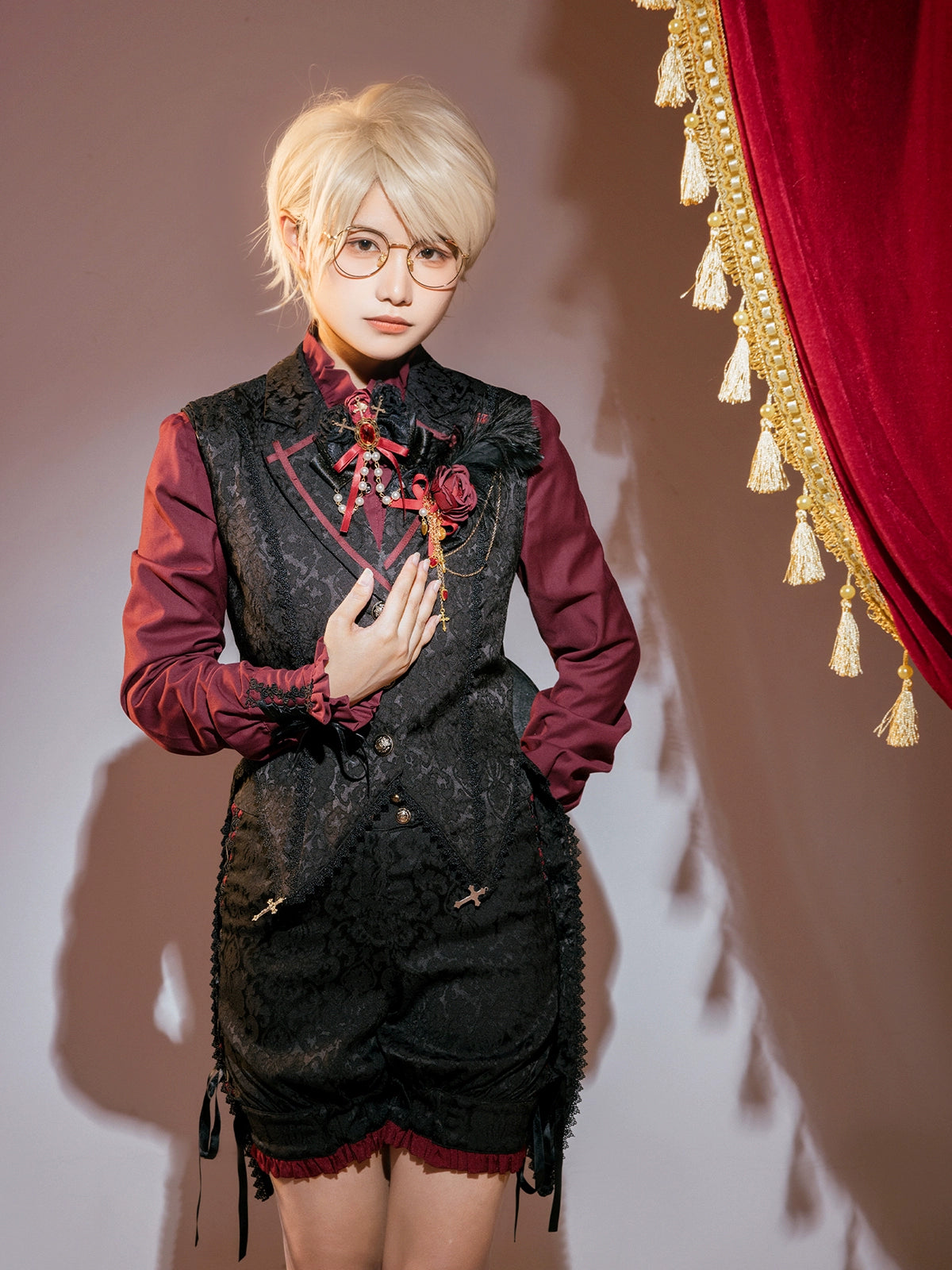 Luna Planetarium - Evil Fang - Gothic Lolita JSK Suit Ouji Lolita Shorts Suit