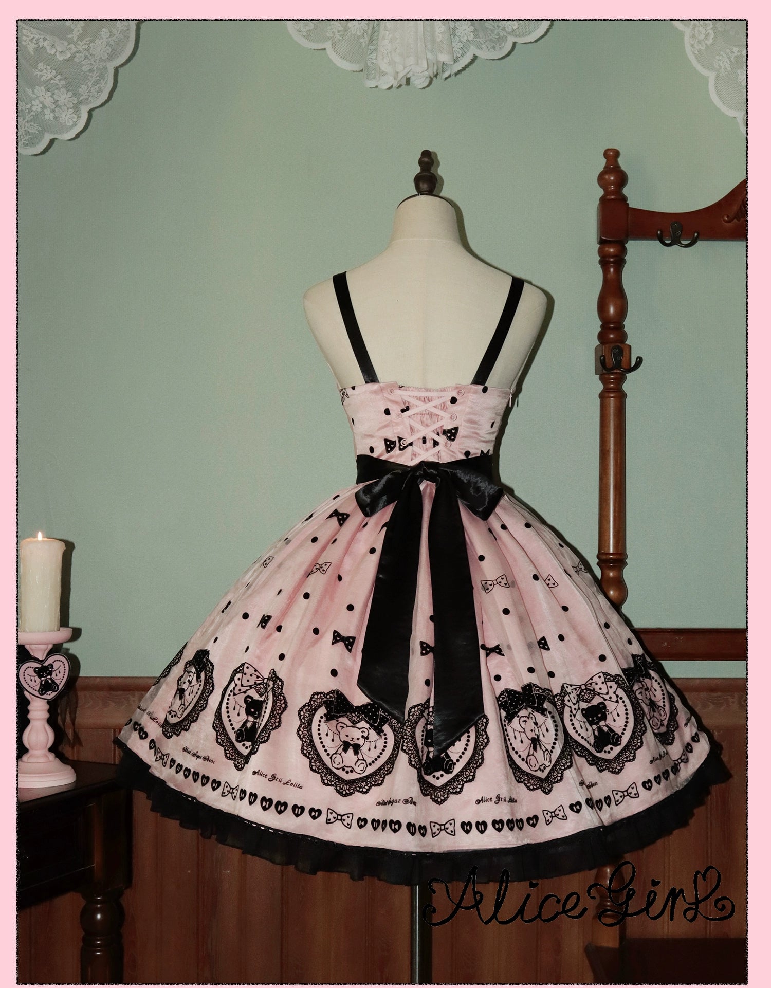 Alice Girl - Brown Sugar Bear - Printed Sweet Lolita Dress, Multiple Styles 43697:783304