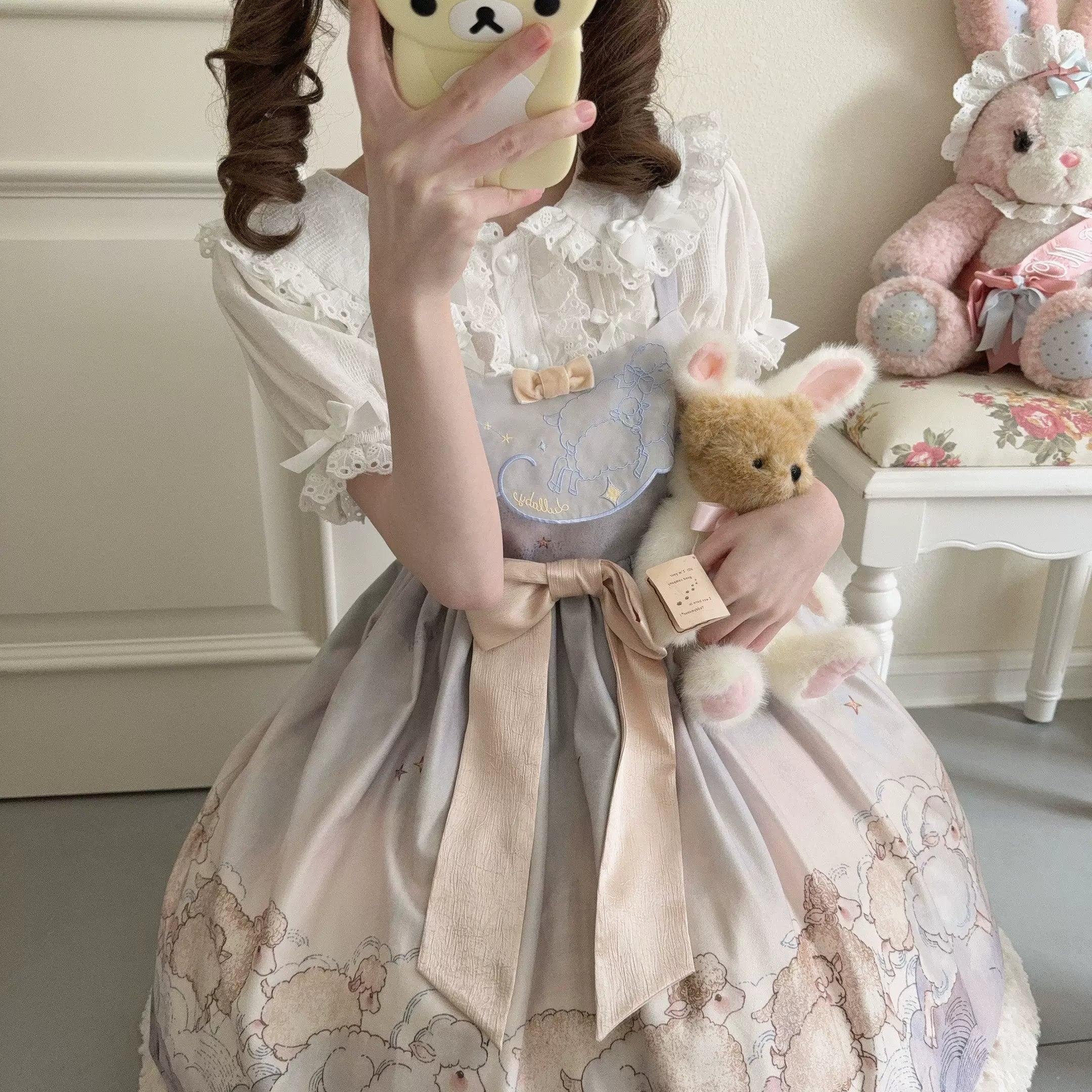 Kawaii Lolita Blouse, Detachable Hime Sleeves