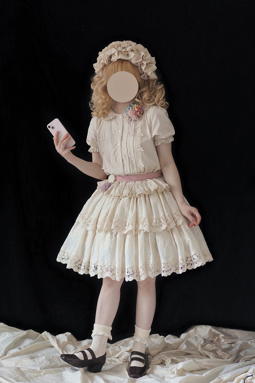 Miss Point - Forest Waltz - Classic Lolita Blouse & Multi-Tiered Ruffles SK 44233:800045