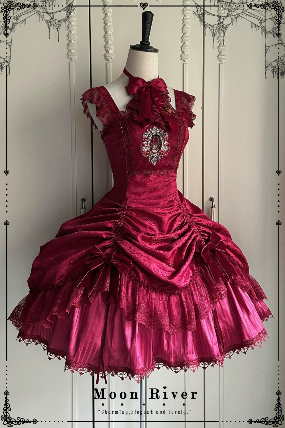 Moon River - Moonlit Spider - Gothic Lolita SK & JSK Dress Outfit Set 44232:799642