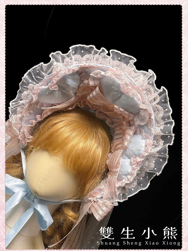 Shuang Sheng Xiao Xiong - Heart of Love - Lace Sweet Lolita Accessory Set 44308:803690