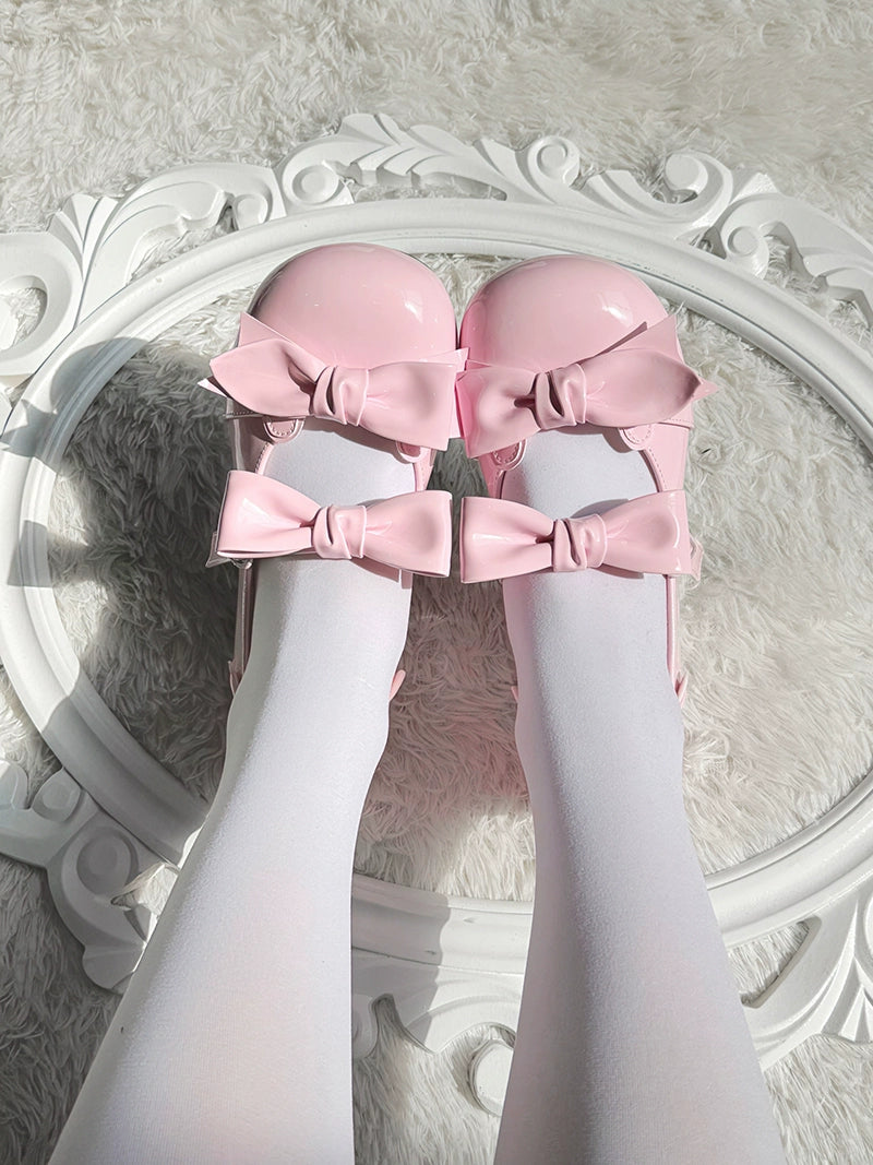 Beauty Bunny~Kawaii Lolita Shoes Low Heels Round Toe PU Shoes 36074:509094