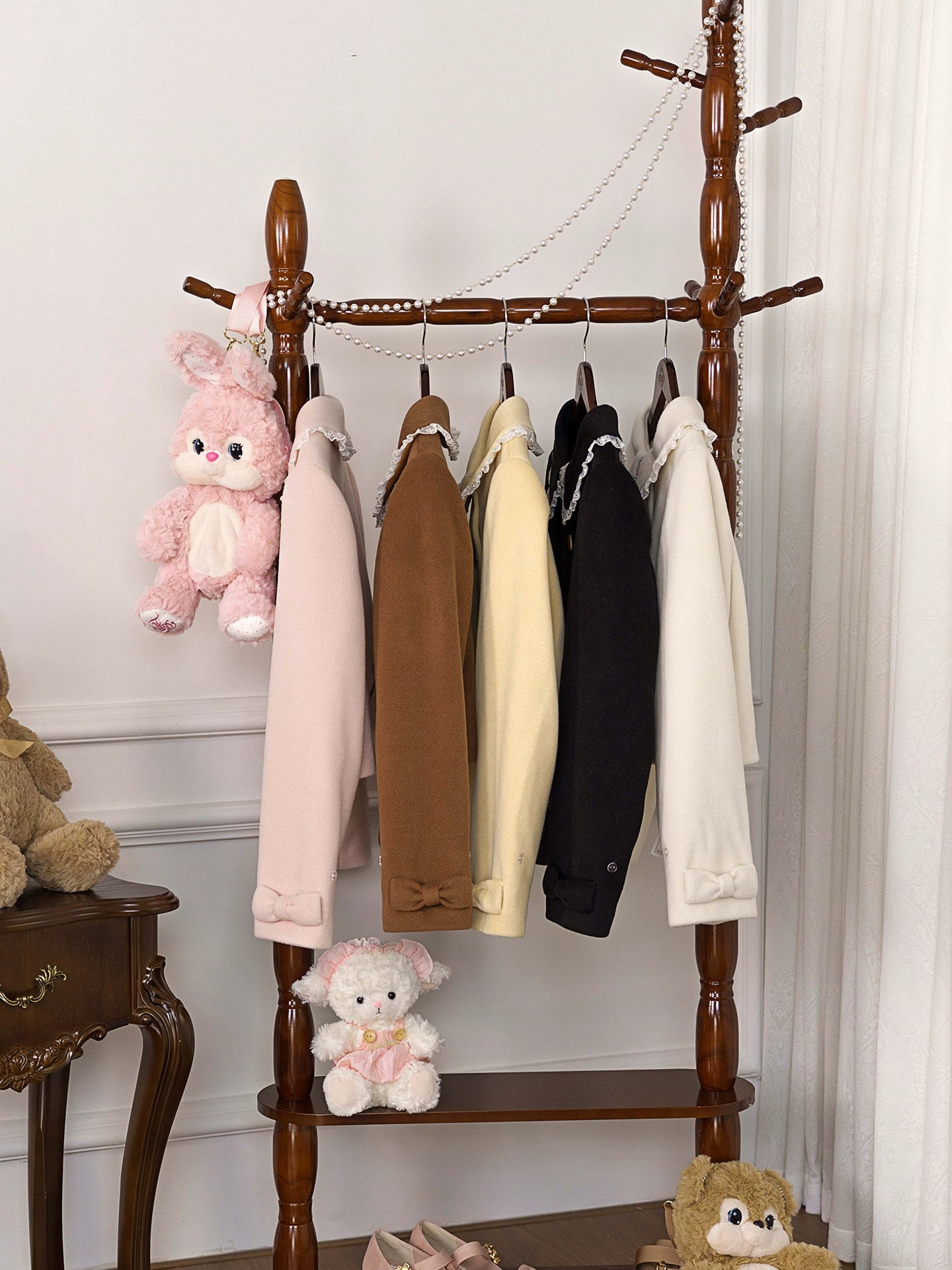 Dream Magic Box - Milk Puff - Winter Fleece-lined Sweet Lolita Coat, Detachable Collar