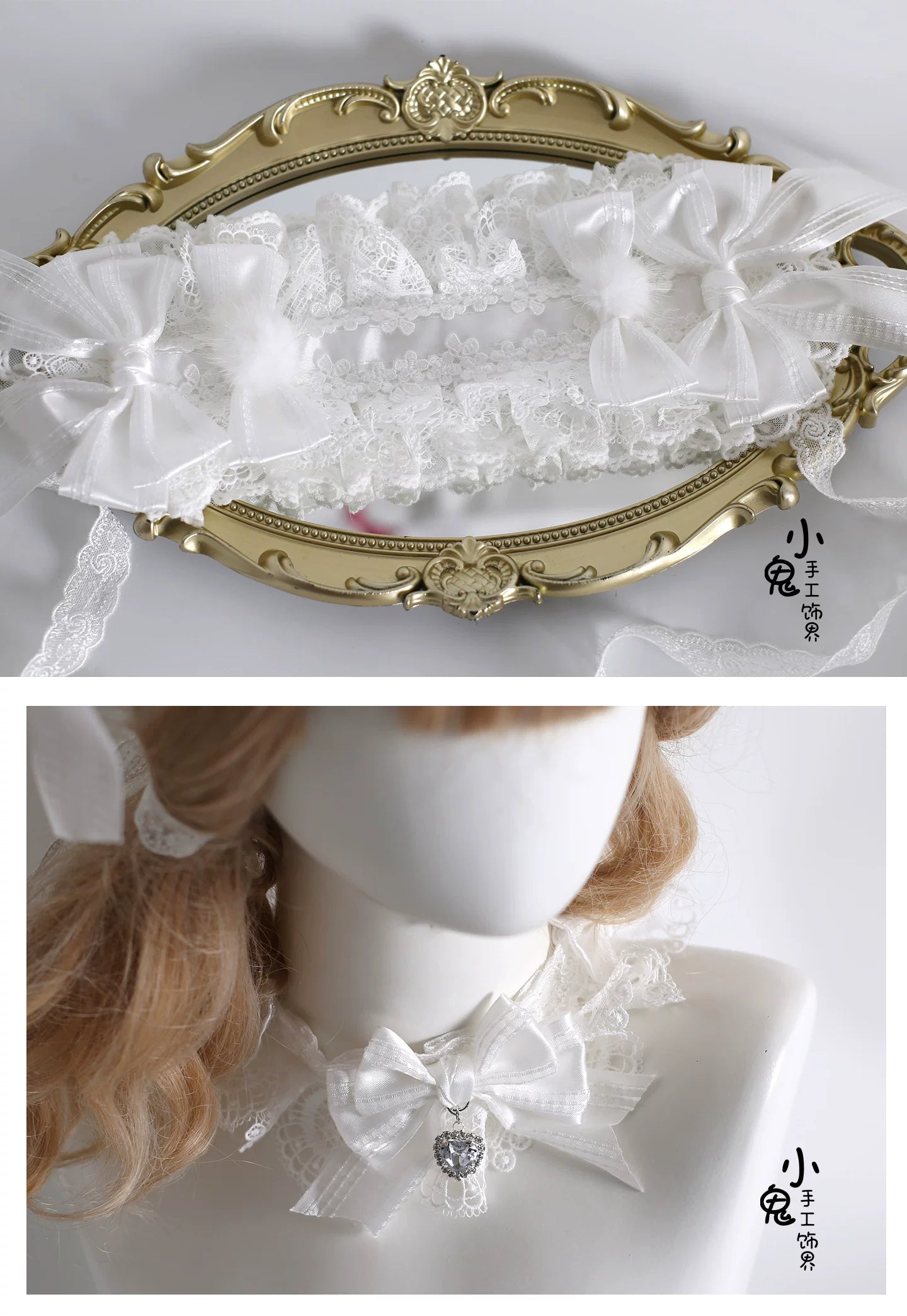 Sweet Lolita Headdress, Lace & Bow