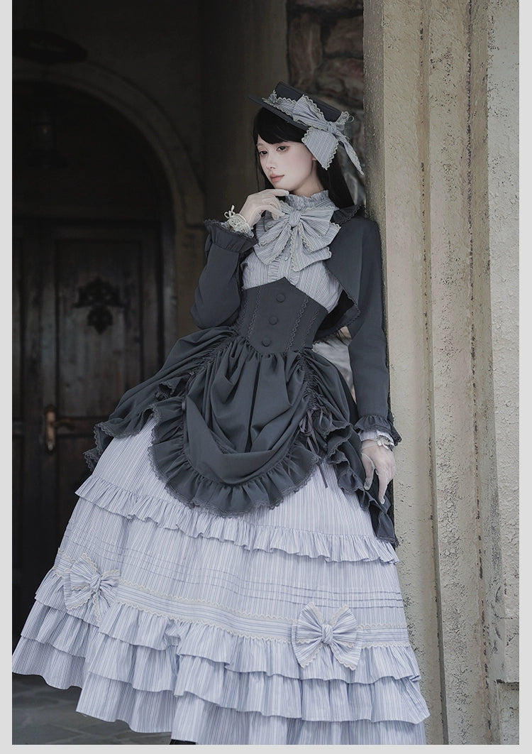Alice Girl - Duke of Victoria - Classic Lolita SK & Overskirt Set 44092:794843